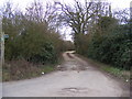 TM2549 : Collett's Walk footpath  & entrance to Gazebo Farm by Geographer