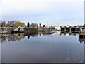 SJ7496 : Manchester Ship Canal, Barton Locks by David Dixon