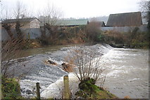 SO5075 : Weir, River Corve by N Chadwick