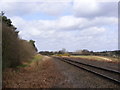 TM3759 : Railway Line to Saxmundham Railway Station by Geographer