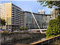 SJ8398 : River Irwell, Lowry Hotel and Trinity Footbridge by David Dixon