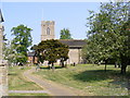 TM3464 : Footpath to the B1119 Rendham Road & St.Michael's Church by Geographer