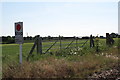 TG3019 : Bure Valley Railway - warning sign and level crossing gate by Glen Denny