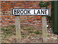 TM2863 : Brook Lane sign by Geographer