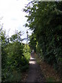 TM3877 : Swan Lane footpath to the A144 Saxons Way by Geographer