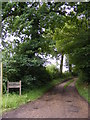 TM4062 : Footpath to Church Road Friston and entrance to Friston Moor Barn and High House Farm by Geographer