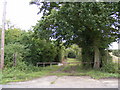 TM4163 : Field entrance off Abbey Lane (U2418) by Geographer