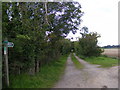 TM3958 : Footpath to Gromford Lane & entrance to Chagford by Geographer