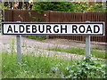 TM4160 : Aldeburgh Road sign by Geographer