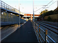 SJ8293 : Cycle path and ramp west of St Werburgh's Road Metrolink station, Chorlton by Phil Champion