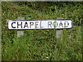 TM2250 : Chapel Road sign by Geographer