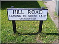 TM5077 : Hill Road sign by Geographer