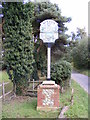 TM3747 : Boyton Village sign by Geographer