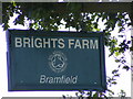 TM4072 : Brights Farm sign by Geographer