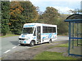 SO0511 : Globe Coaches bus at Taf Fechan Houses bus terminus, Pontsticill by Jaggery