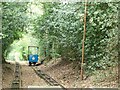 SE1338 : Blue car descending, Shipley Glen Tramway by Christine Johnstone