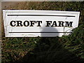 TM2639 : Croft Farm sign by Geographer