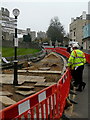 SU9676 : Pavement work at Castle Hill by Graham Horn