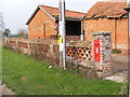 TM1674 : Burnt House Hoxne Road Victorian Postbox by Geographer