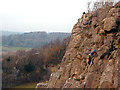 SD4876 : Climbing at Trowbarrow by Karl and Ali