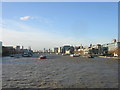 TQ3380 : Looking upriver from Tower Bridge by Christopher Hilton