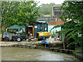 SJ7066 : Boatyard and dry dock at Middlewich, Cheshire by Roger  D Kidd