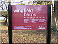 TM2276 : Wingfield Barns sign by Geographer