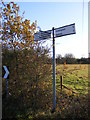 TM2775 : Roadsign at White Post Corner by Geographer