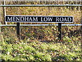 TM2482 : Mendham Low Road sign by Geographer