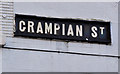 J3674 : Grampian Street sign, Belfast by Albert Bridge