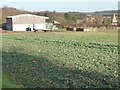 TL0698 : Barn and bales, east of Wansford Road by Christine Johnstone