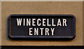 J3374 : Winecellar Entry sign, Belfast by Albert Bridge