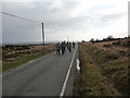 SO6178 : Road high up near Clee Hill by Jeremy Bolwell