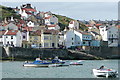 NZ7818 : Staithes from the eastern breakwater by Graham Horn