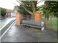 SS9596 : Distinctive bench, Cwmparc near Treorchy by Jaggery