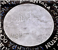 J3474 : HMS "Belfast" plaque, Belfast by Albert Bridge