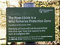 SU1226 : Sign by the River Ebble, Homington by Maigheach-gheal