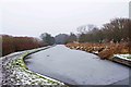 SO8278 : Frozen canal north of Wolverley Court Lock, near Wolverley by P L Chadwick