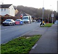 ST3090 : Temporary traffic lights at the south end of Rowan Way, Malpas, Newport by Jaggery