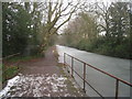 SU8153 : Frozen Basingstoke Canal (Fleet) by Mr Ignavy