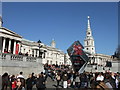 TQ2980 : London 2012 clock in Trafalgar Square-153 days to go by PAUL FARMER