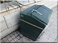 SZ0891 : Bournemouth: a grit bin obscures a twelfth anniversary by Chris Downer