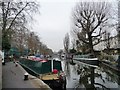 TQ2681 : Moored narrowboats near Little Venice by Christine Johnstone