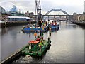 NZ2563 : Removal of Gateshead Millennium Bridge Vessel Collision Protection System by Andrew Curtis