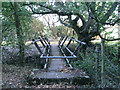 SP1365 : Footbridge southwest of Hunger Hill by Robin Stott