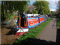 SJ4465 : Working Narrow Boat Hadar moored outside the Cheshire Cat. by Keith Lodge