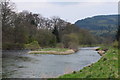 NT3038 : Small island in the Tweed near Cardrona by Jim Barton