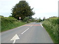 ST3799 : 40mph speed limit on the southern approach to Llanbadoc by Jaggery