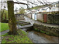 ST1190 : Footbridge over Nant Cwm-parc near Kingsley Place, Senghenydd by Jaggery