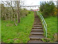 ST1290 : Steps up to Edward Terrace, Abertridwr by Jaggery